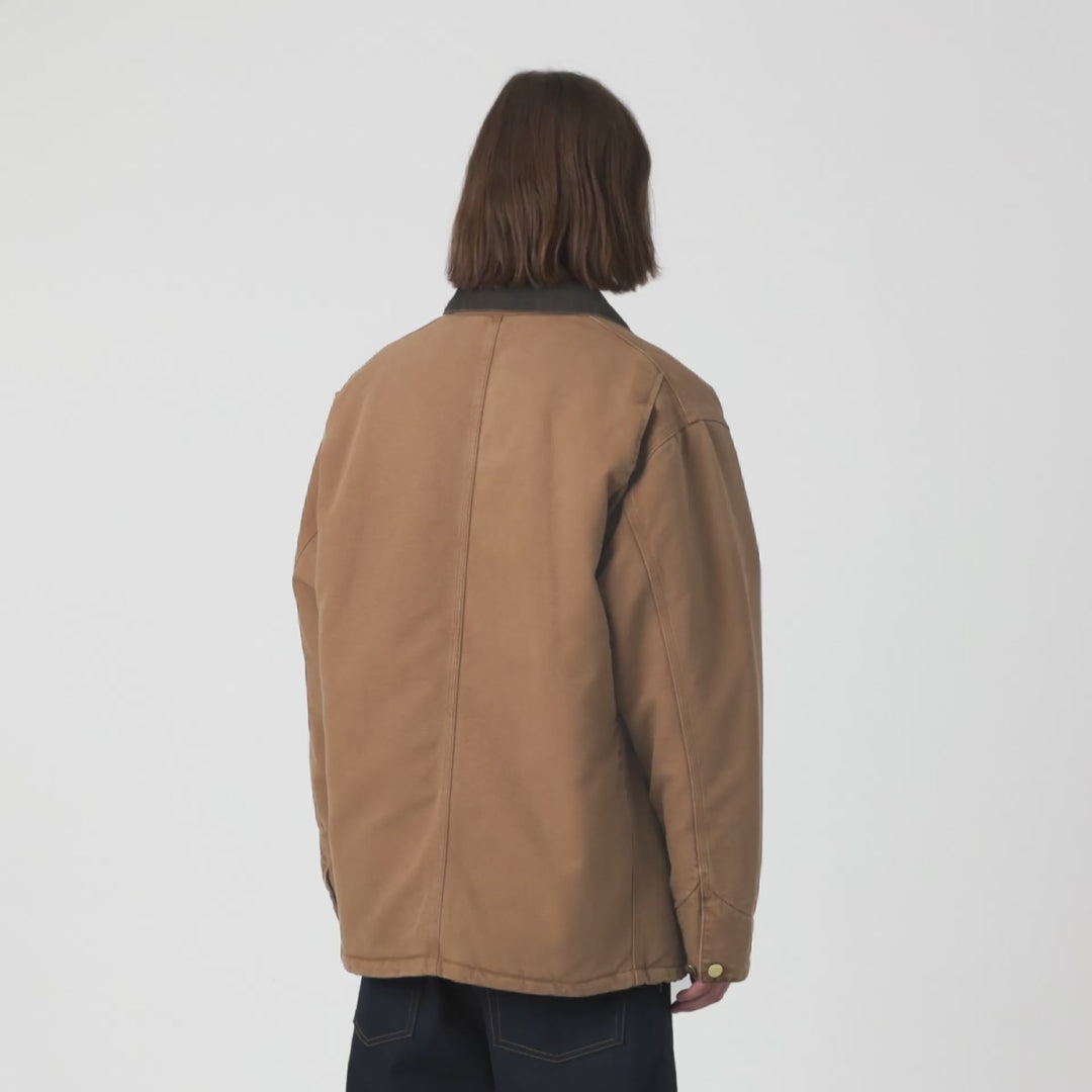 OG Chore Coat WIP H Brown / Tobacco, Stone canvas - Carhartt WIP