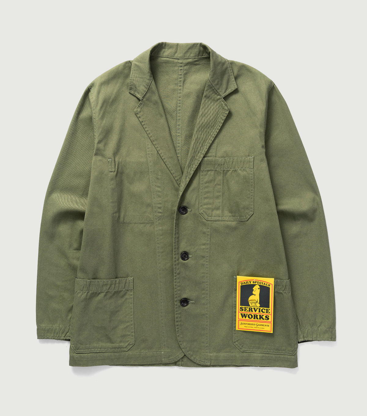Drill Server Suit Jacket - Olive - ServiceWorks