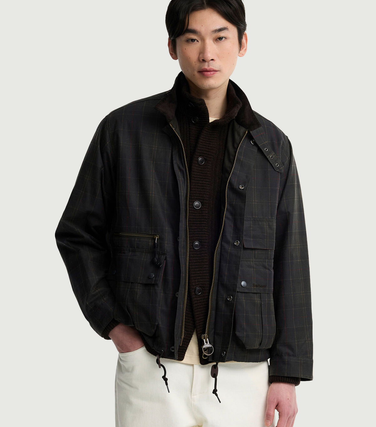 Modified Tartan Ursula Waxed Jacket Classic Tartan - Barbour