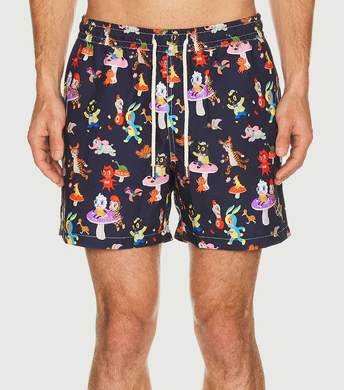 Exclusive Classic Swim Shorts Blue Catch the Wind x Gary Baseman - Arrels