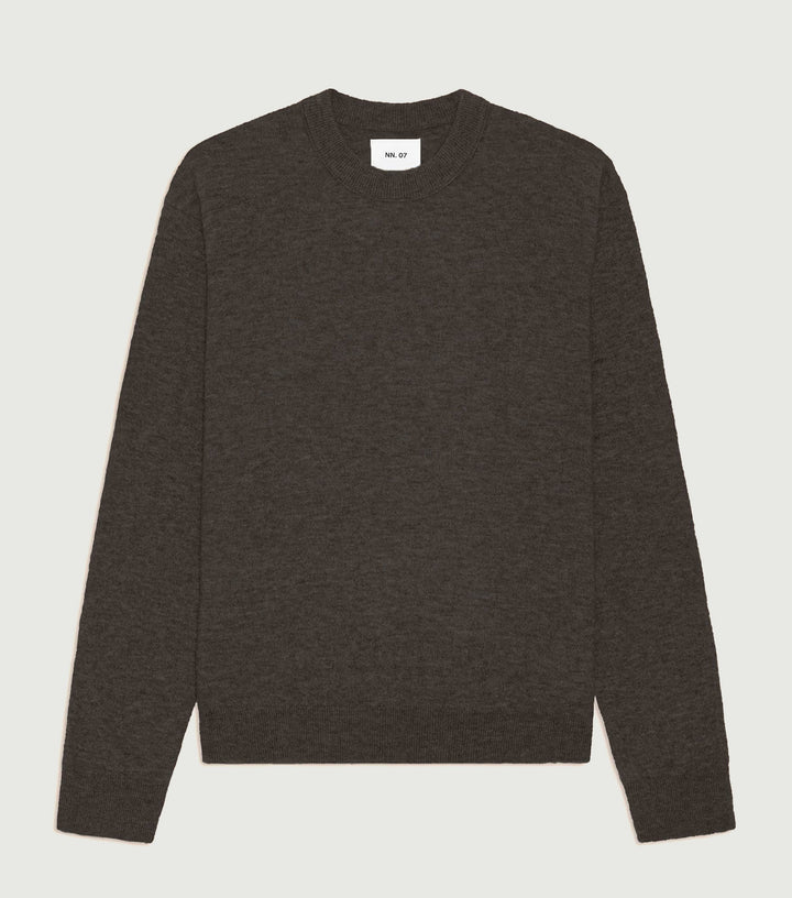 Gavin - Bouclé yarn sweater Dark army
