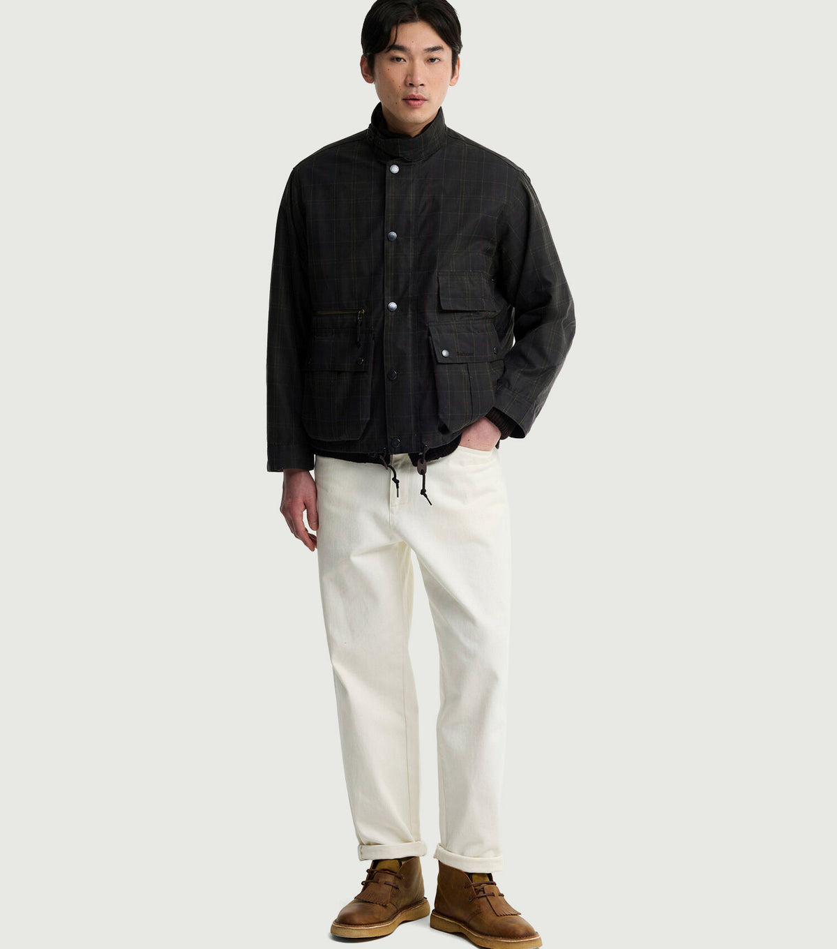 Modified Tartan Ursula Waxed Jacket Classic Tartan - Barbour