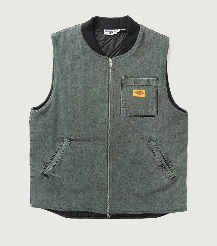 Over-Dyed Work Vest - Sage