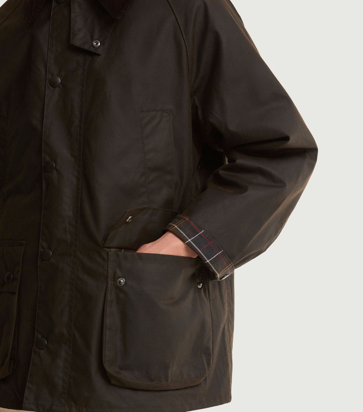 Oversized Bedale Waxed Jacket Dark Brown - Barbour