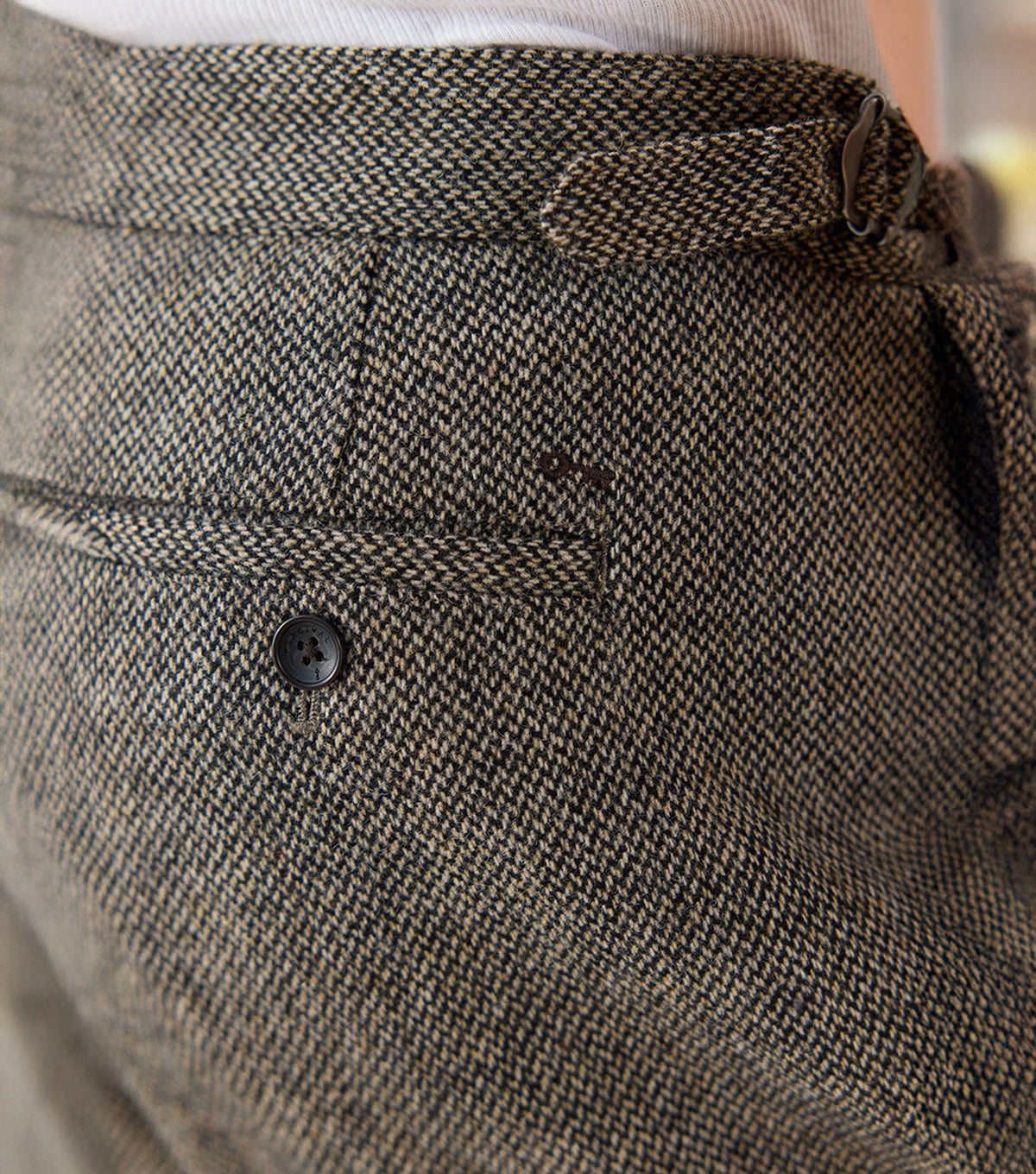 Blake Double Pleated Tailored Trousers Birdseye Wool Grey - Percival