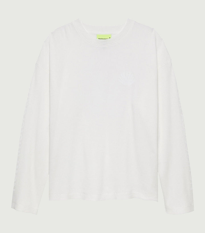 Logo Longsleeve Waffle White