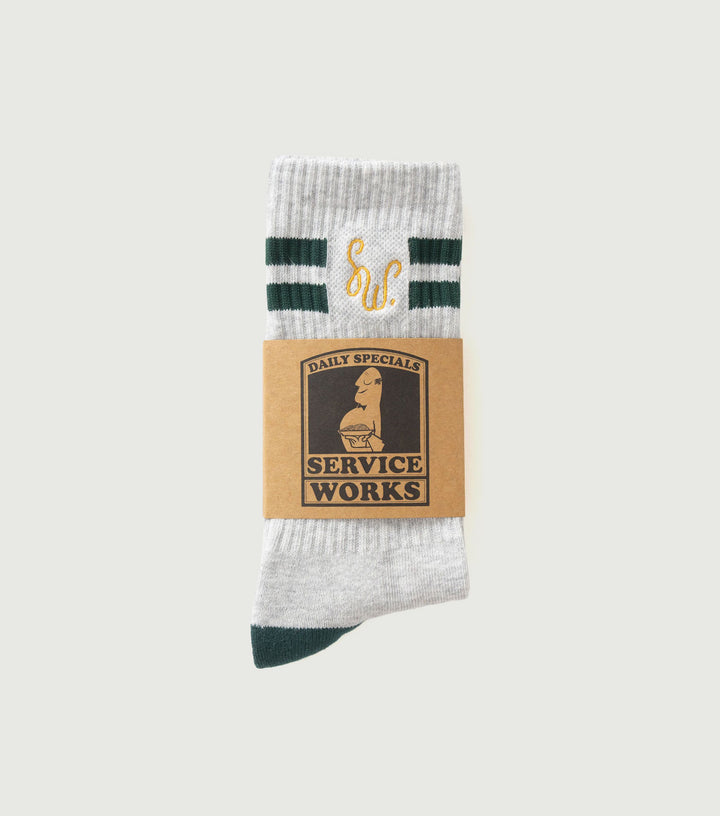 Monogram Socks - Heather Grey