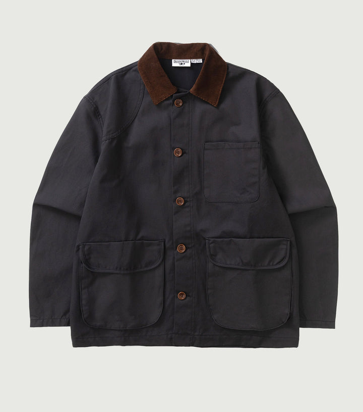 Waxed Barn Coat - Black