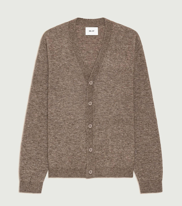 Gavin - Bouclé yarn cardigan Desert Clay