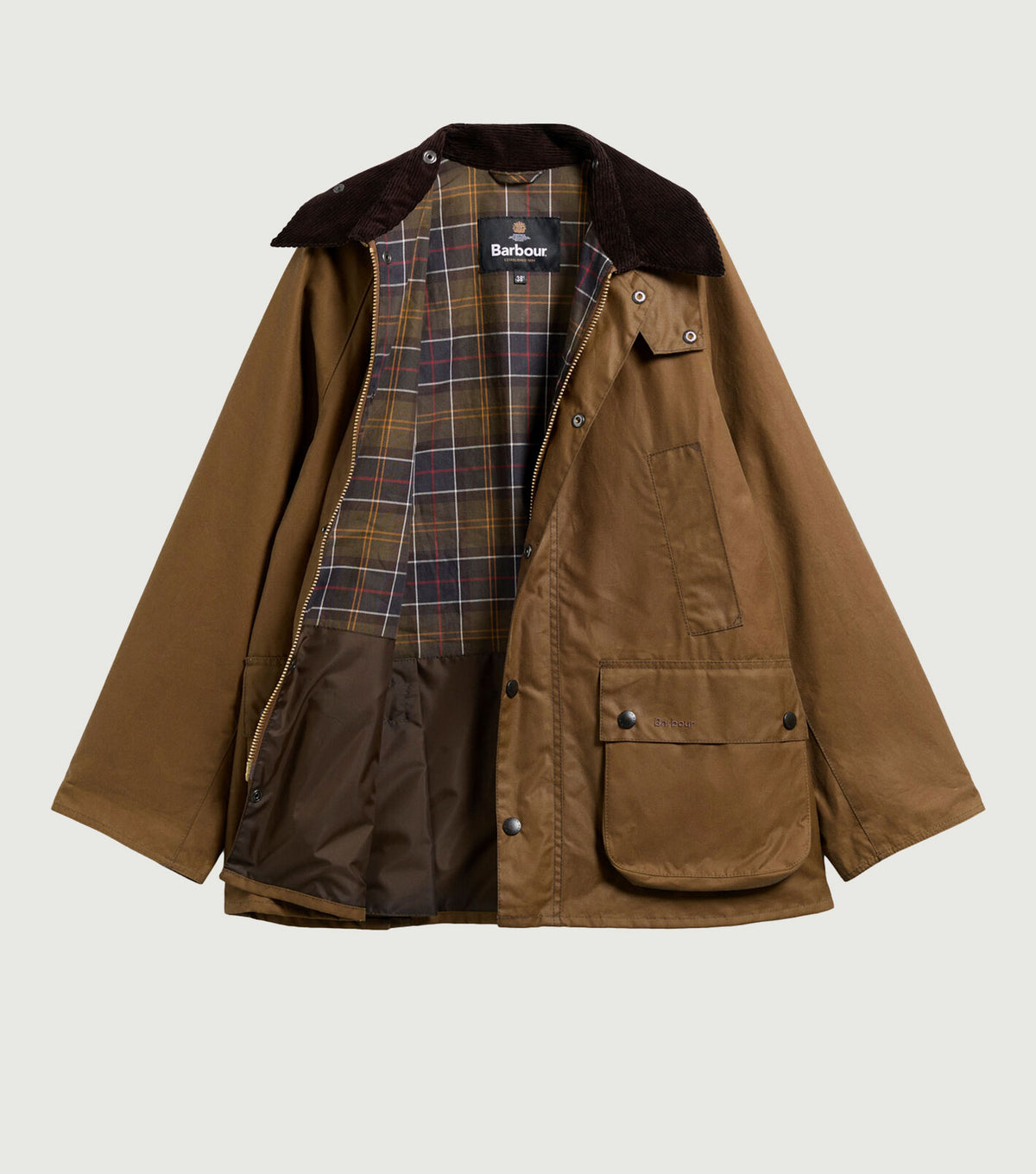 Oversized Bedale Waxed Jacket Sand - Barbour