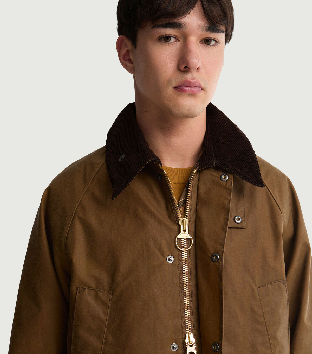 Oversized Bedale Waxed Jacket Sand - Barbour