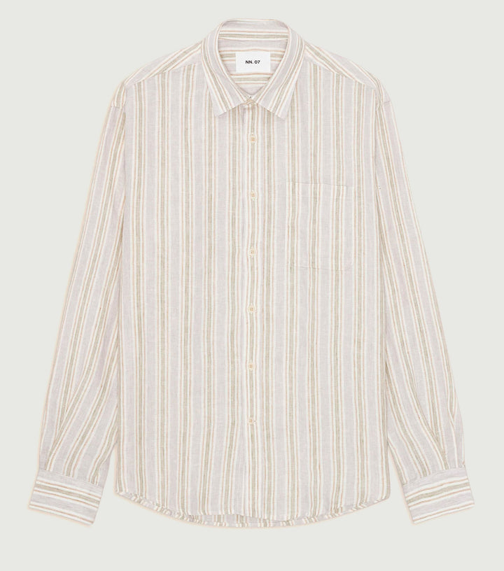 Deon - Linen shirt Mint Stripe