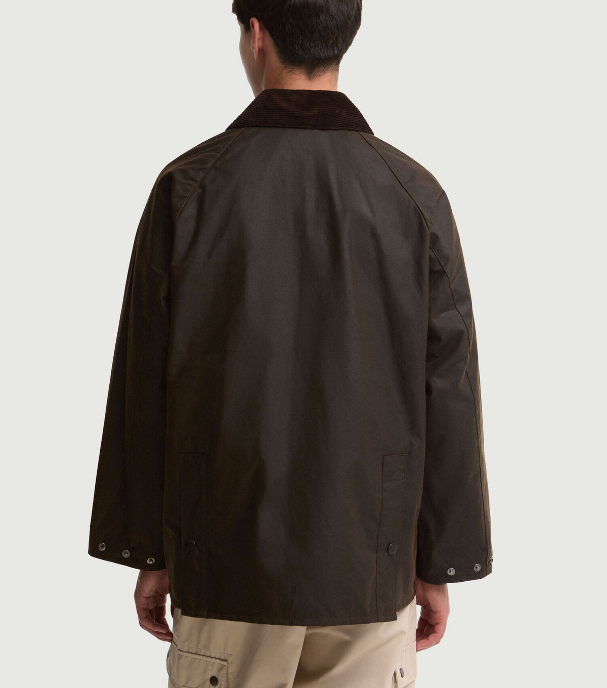 Oversized Bedale Waxed Jacket Dark Brown - Barbour