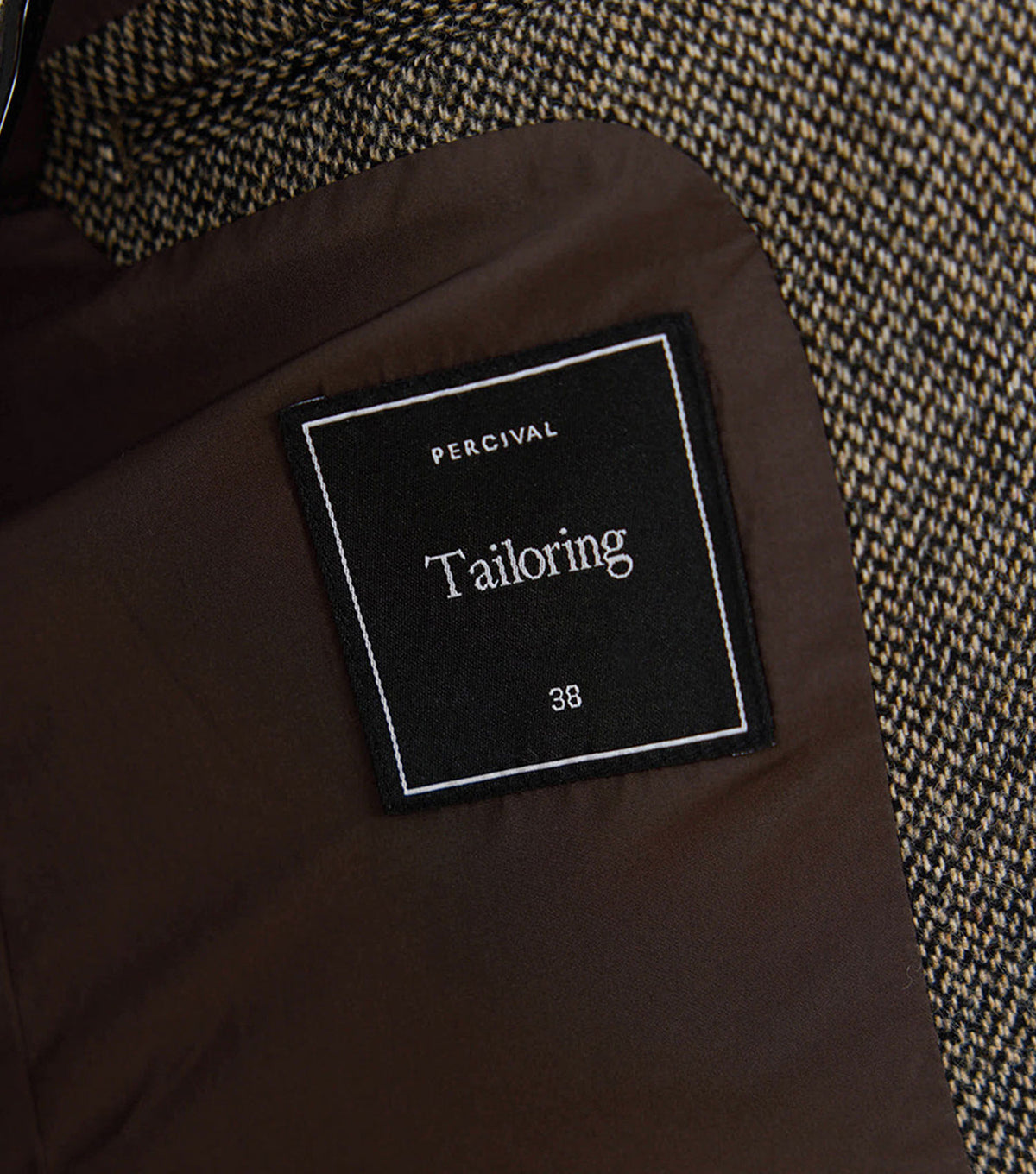 Tailored Blazer Birdseye Wool Grey - Percival - Label detail