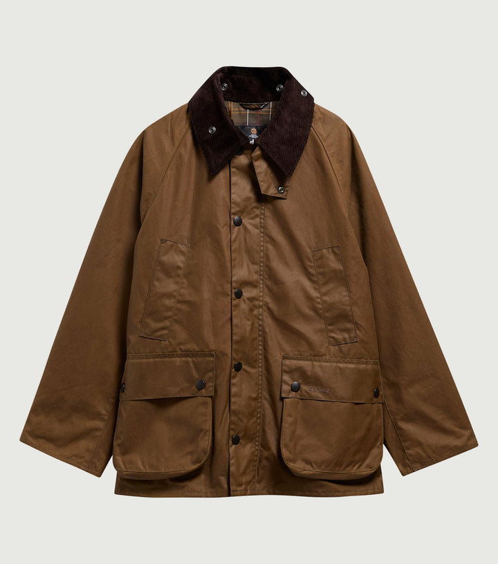 Oversized Bedale Waxed Jacket Sand
