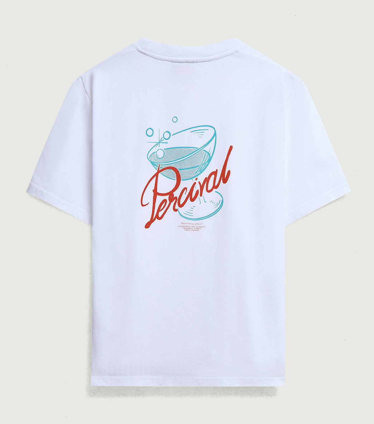 Norman Regular T Shirt White - Percival - Back flat lay