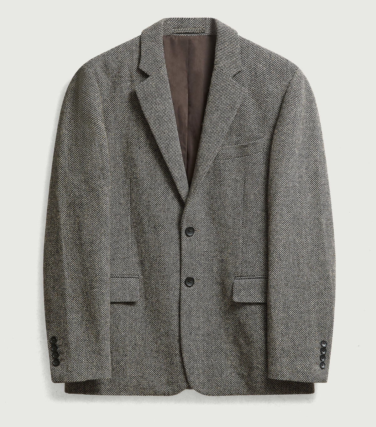Tailored Blazer Birdseye Wool Grey - Percival - Front flat lay