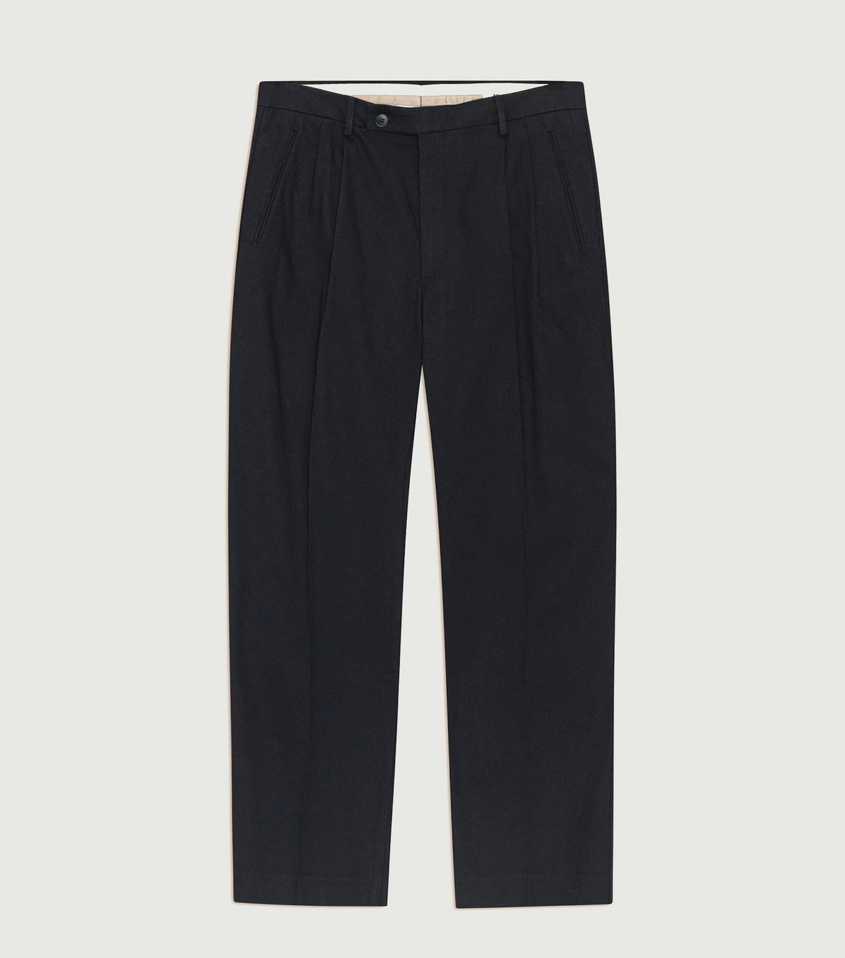 Robin - Pleated relaxed fit pant Black - NN.07