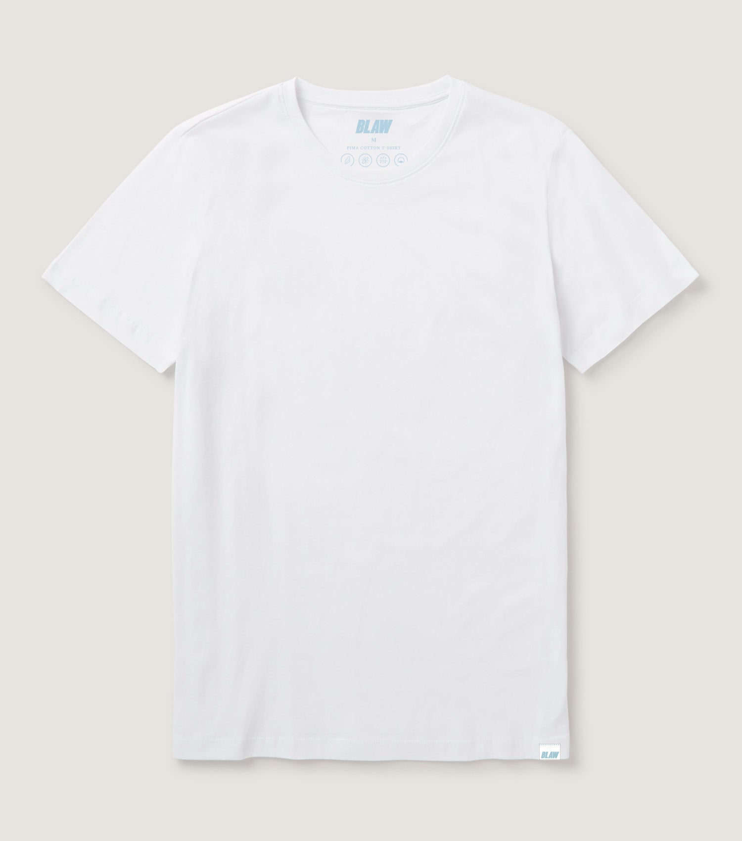 Basic Round Neck Pima Cotton T-shirt White