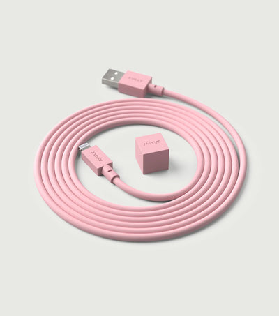 Cable 1 1,8m Lighting to USB A Old Pink - Avolt