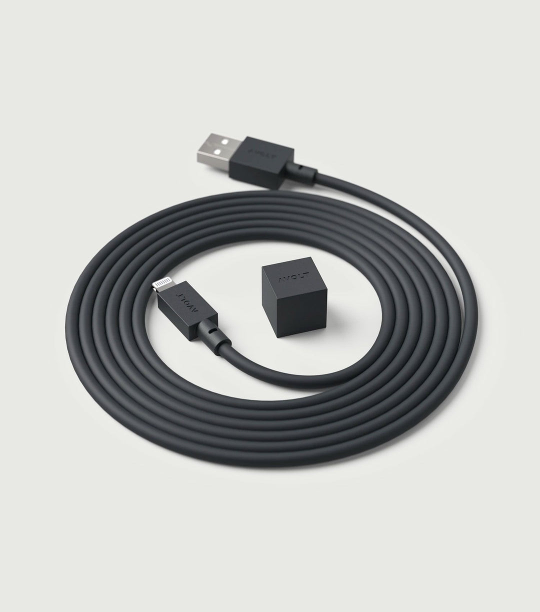 Cable 1 1,8m Lighting to USB A Stockholm Black - Avolt
