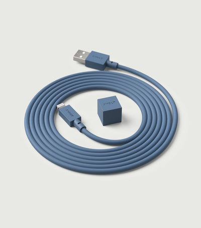 Cable 1 1,8m Lighting to USB A Ocean Blue - Avolt
