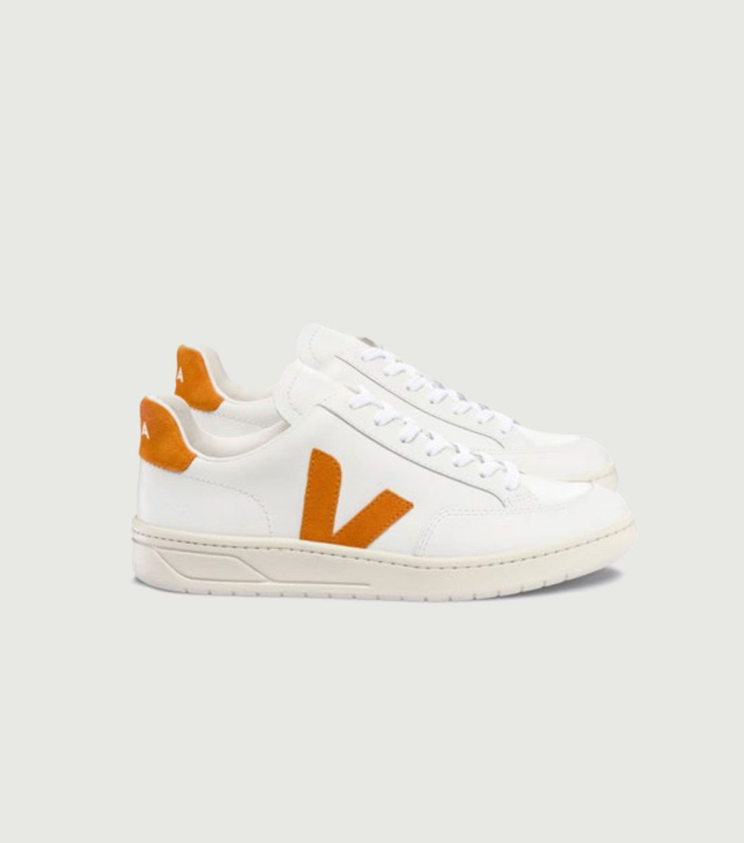 V-12 Leather Sneaker White Pumpkin - Veja