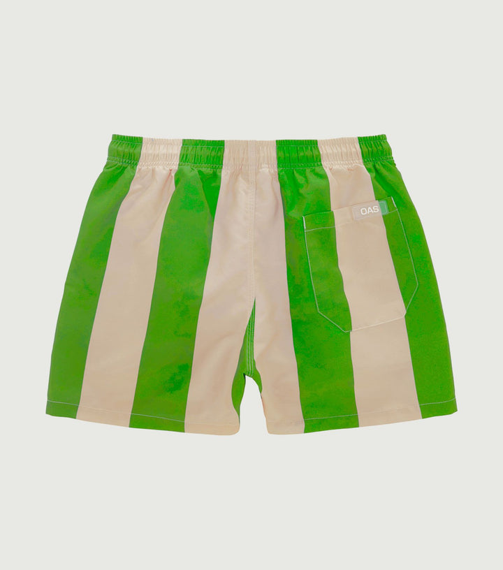 Emerald Stripe Swim Shorts Green - OAS Company