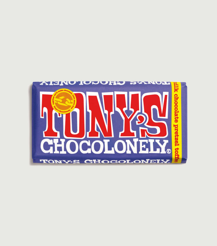 Tony's dark milk chocolate with pretzel and toffee 180gr - Tony's Chocolonely