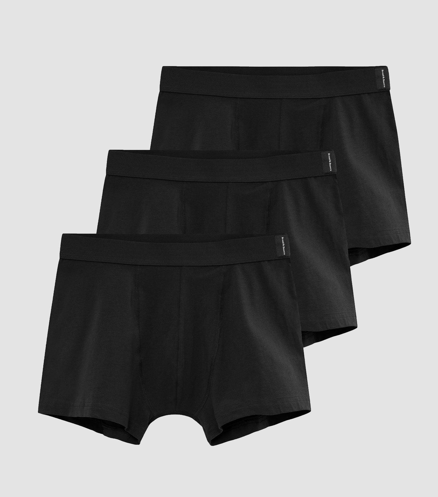 3 Organic Cotton Boxer Briefs Black - Bread & Boxers
