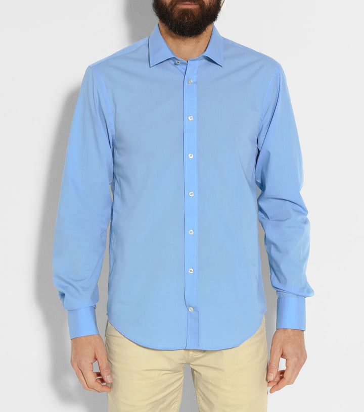 Cotton Lycra Basic Shirt Light Blue - Rebel Basics